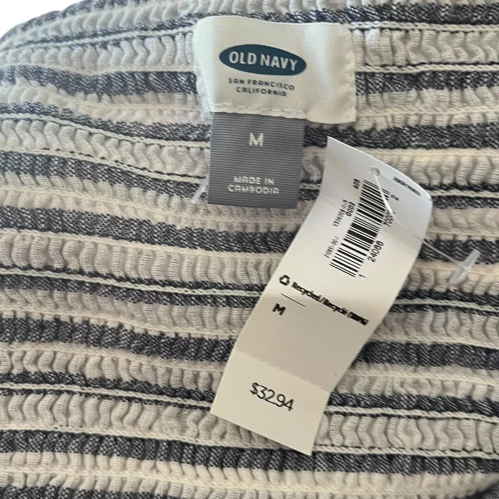 Old Navy Blue and White Striped Sundress Sleeveless Casual Summer Dress M‎ - Picture 8 of 12